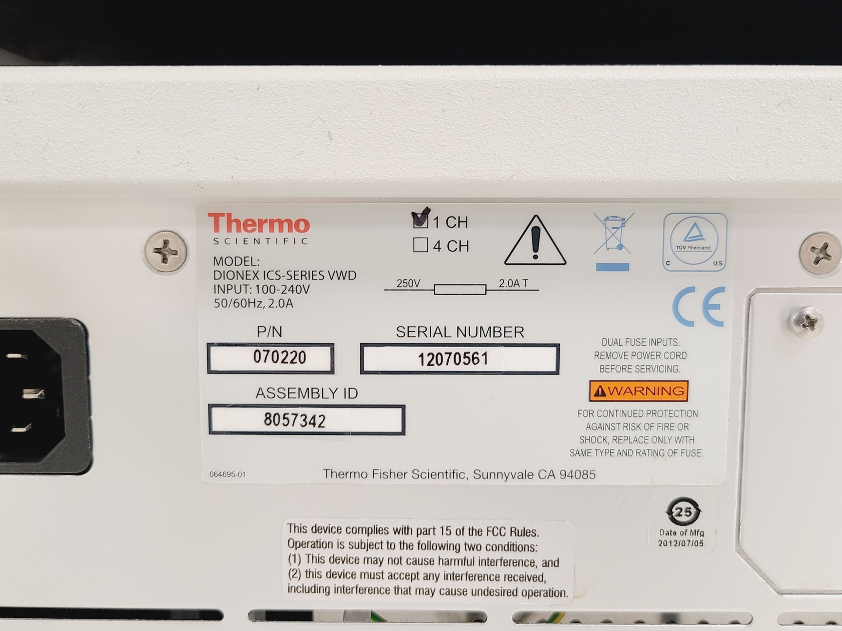 Image of Thermo Scientific Dionex ICS-5000+ Ion Chromatography System