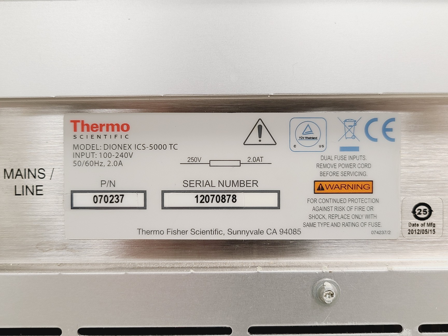 Image of Thermo Scientific Dionex ICS-5000+ Ion Chromatography System
