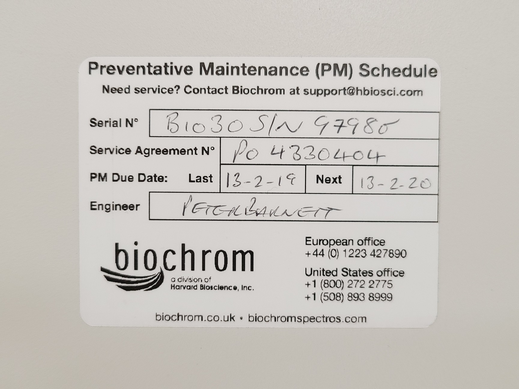 Image of Biochrom 30 Amino Acid Analyser with Spark Midas Autosampler