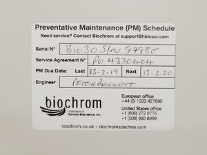 Thumbnail image of Biochrom 30 Amino Acid Analyser with Spark Midas Autosampler