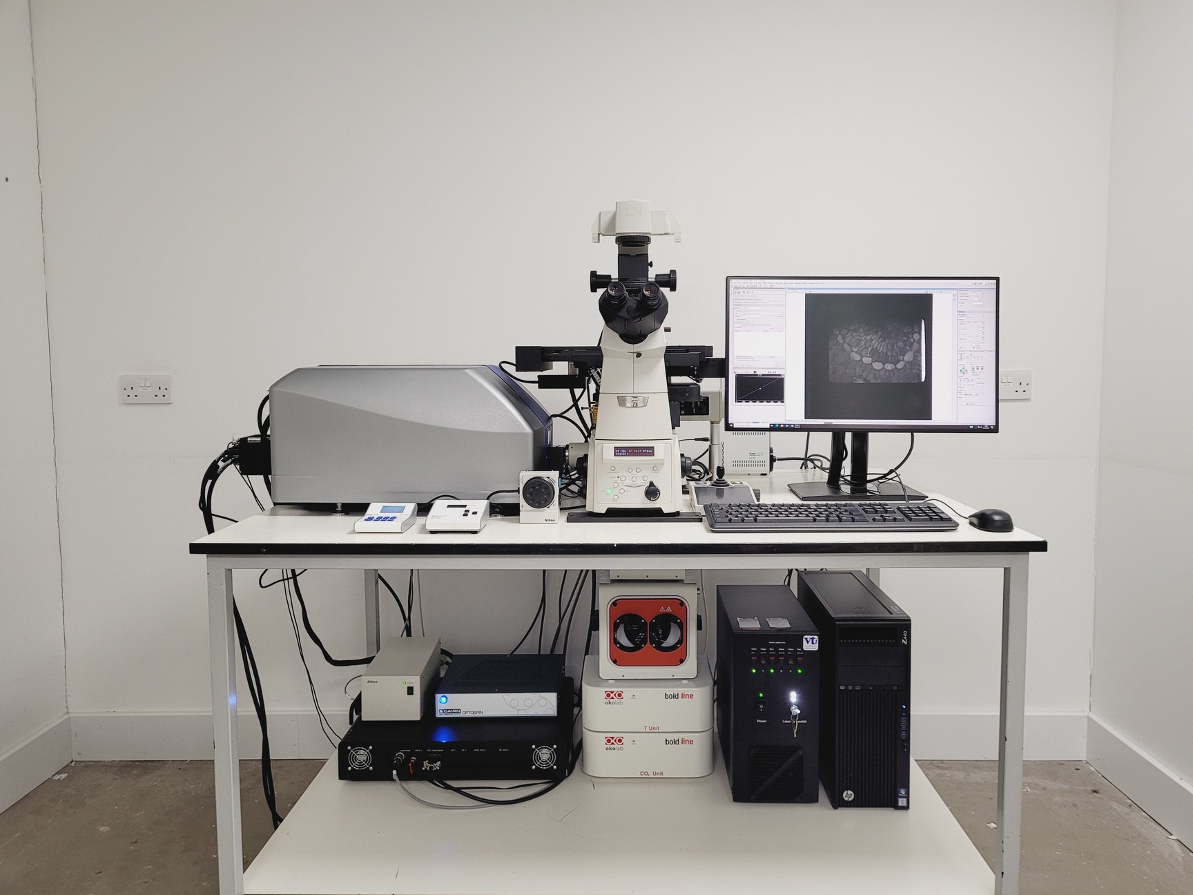 Image of Nikon Eclipse Ti/VT-iSIM Confocal Microscope System w/ PC & Software Lab