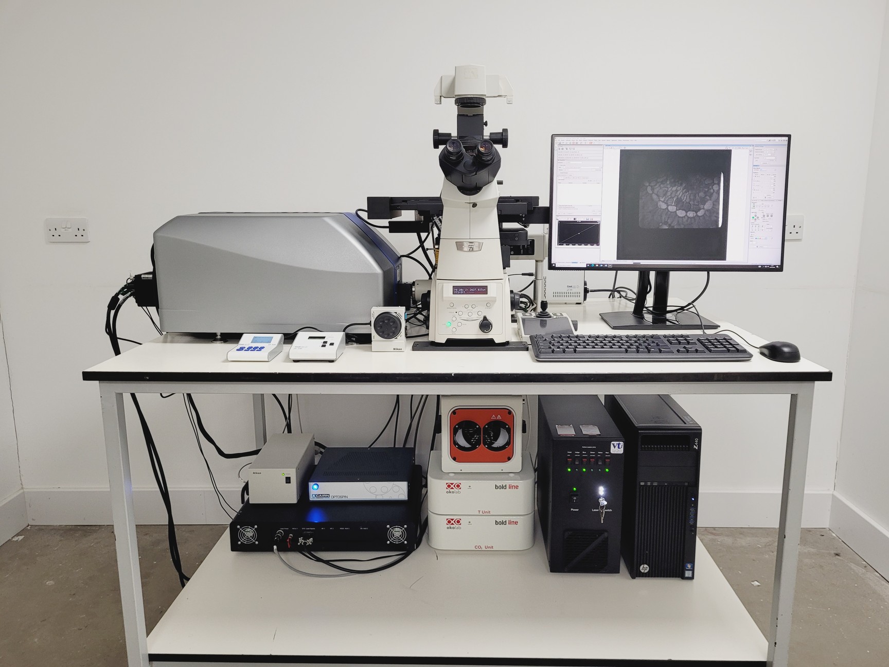 Image of Nikon Eclipse Ti/VT-iSIM Confocal Microscope System w/ PC & Software Lab