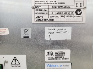 Thumbnail image of Waters Micromass ZQ Detector Mass Spectrometer Lab