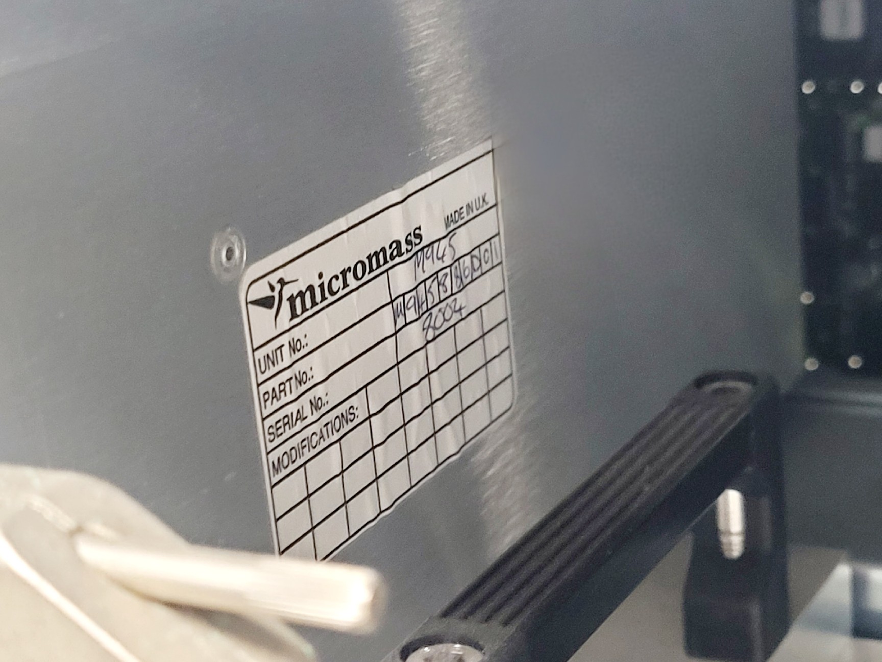 Image of Waters Micromass ZQ Detector Mass Spectrometer Lab