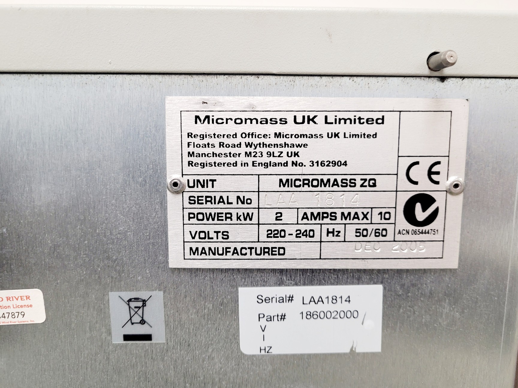 Image of Waters Micromass ZQ Detector Mass Spectrometer Lab