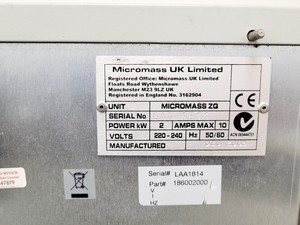 Thumbnail image of Waters Micromass ZQ Detector Mass Spectrometer Lab
