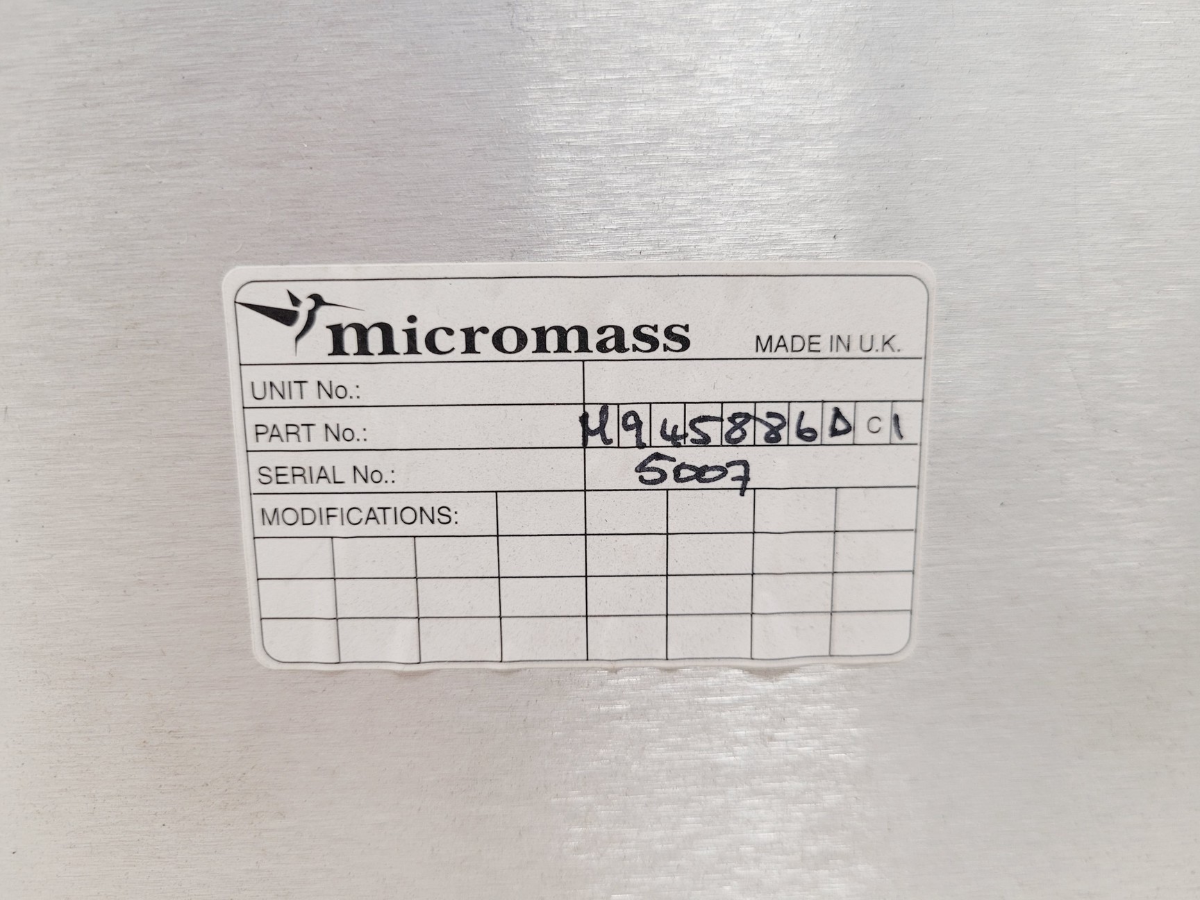 Image of Waters Micromass ZQ Detector Mass Spectrometer Lab