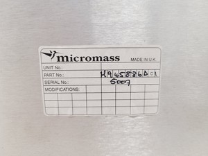 Thumbnail image of Waters Micromass ZQ Detector Mass Spectrometer Lab