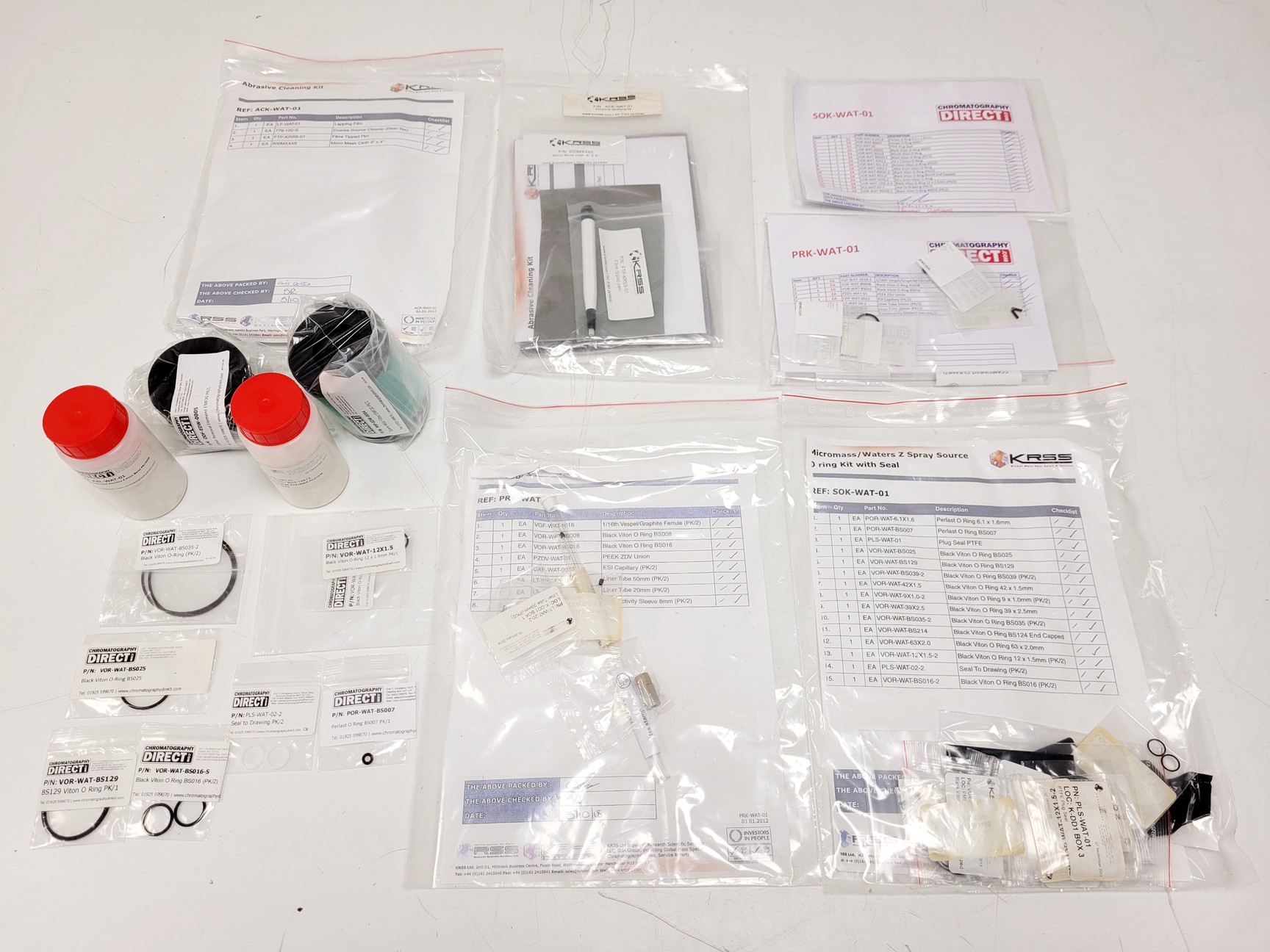 Image of Job Lot of Waters HPLC / LC-MS Spare Parts, Maintenance Kits & Consumables