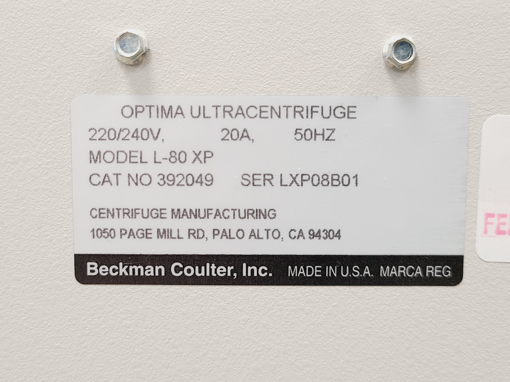 Image of Beckman Coulter Optima L-80XP Ultracentrifuge