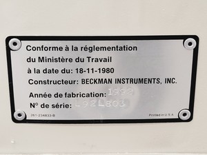 Thumbnail image of Beckman Coulter Optima L80 Ultracentrifuge