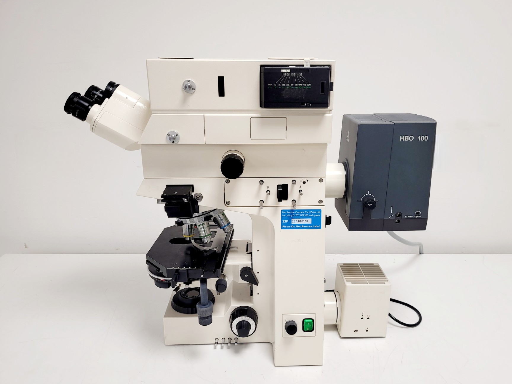 Image of Zeiss Axiophot Photomicroscope w/ HBO 100, G509159, 5 x Objectives 