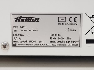 Thumbnail image of Hettich Zentrifugen Universal 320 Benchtop Centrifuge