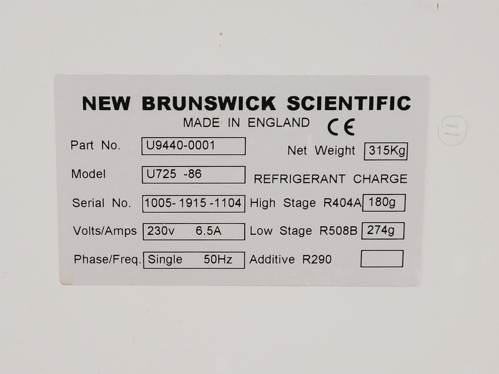 Image of New Brunswick Scientific U725 -86 Ultra Low Temp Freezer