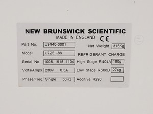 Thumbnail image of New Brunswick Scientific U725 -86 Ultra Low Temp Freezer