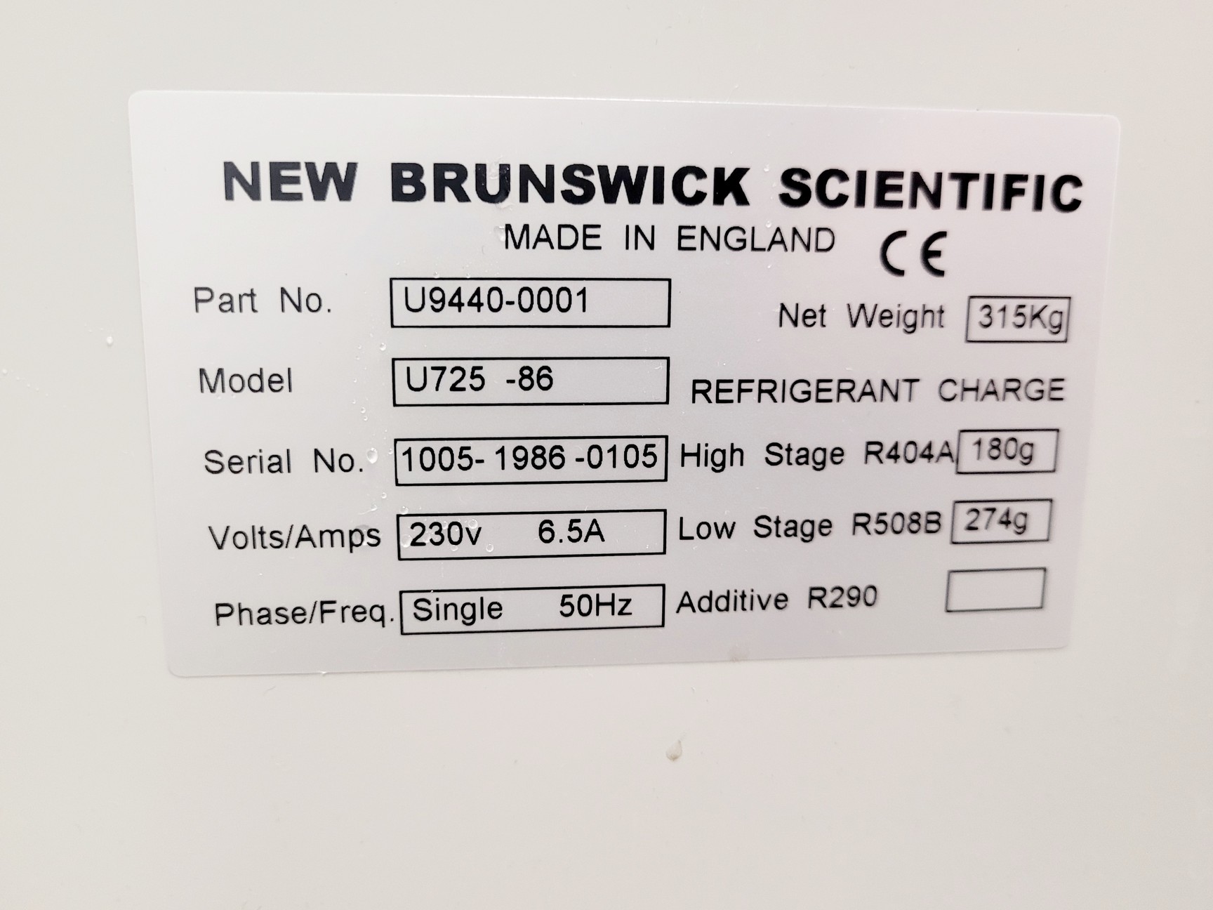 Image of New Brunswick Scientific U725 -86 Ultra Low Temperature Freezer 