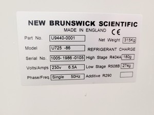 Thumbnail image of New Brunswick Scientific U725 -86 Ultra Low Temperature Freezer 