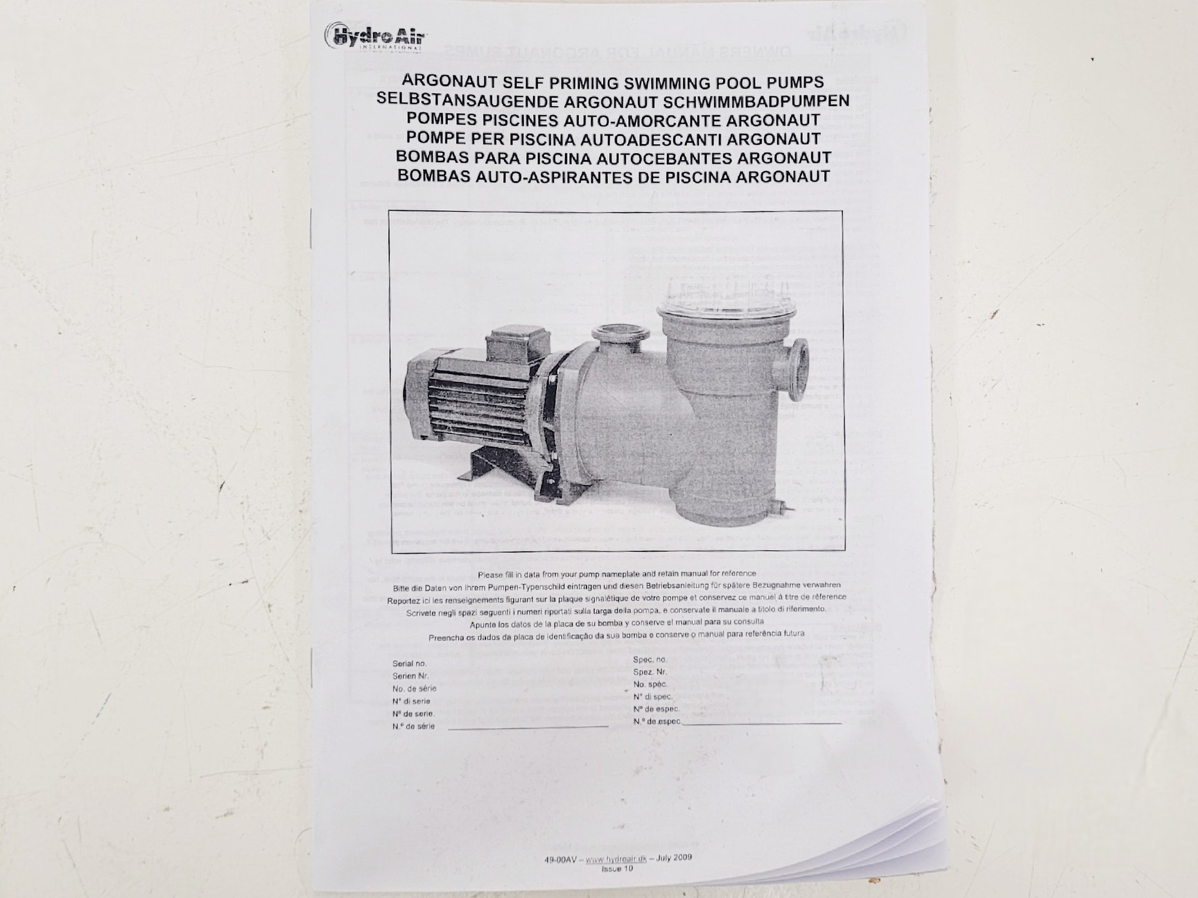 Image of Hydronaut AV150-2DN-S Swimming Pool Pump