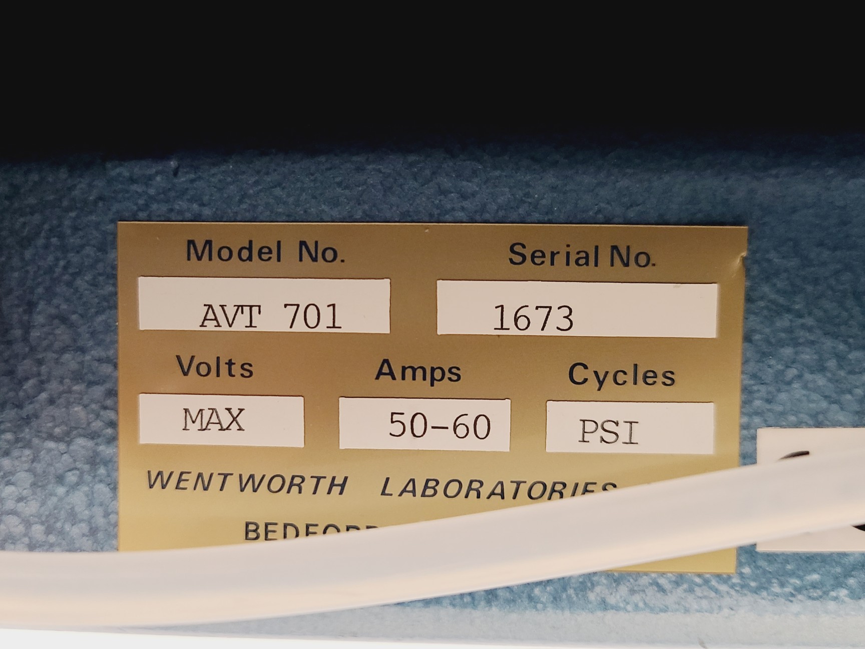 Image of Wentworth Laboratories Model AVT 701 Anti-Vibration Table