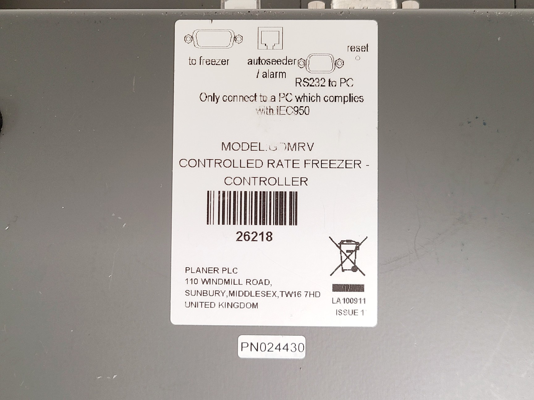 Image of Planer Kryo 360 - 3.3, LNP 4 and GOMRV Controlled Rate Freezer System
