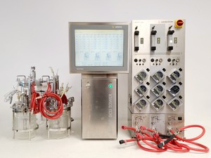 Image of Sartorius BIOSTAT Q Plus Fermenter w/ DCU Tower & 5 x Glass Vessels Lab