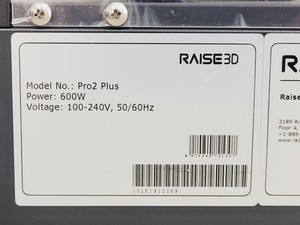 Thumbnail image of Raise 3D Pro 2 Plus 3D Printer 