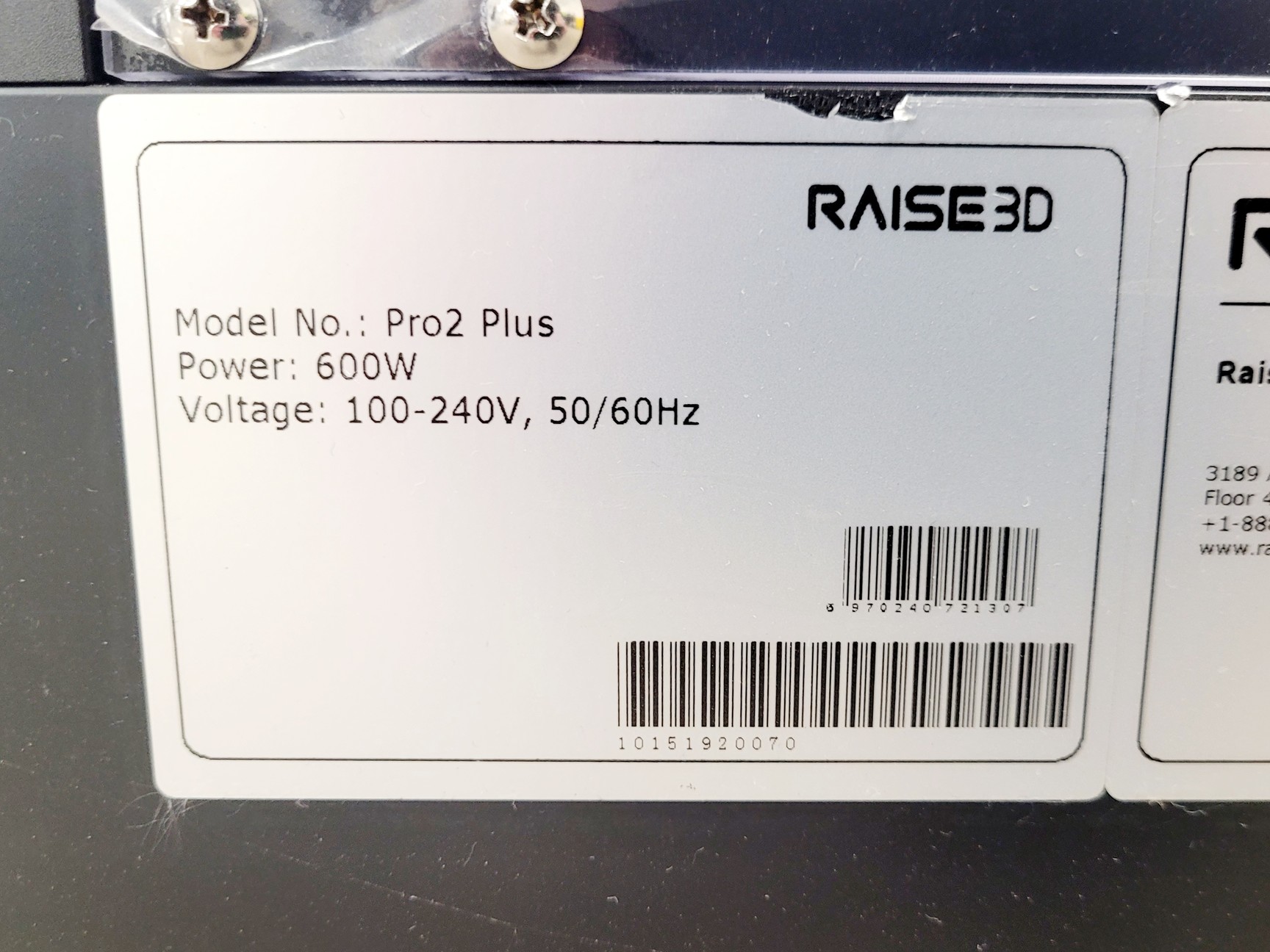Image of Raise 3D Pro 2 Plus 3D Printer w/ PLA Spool White