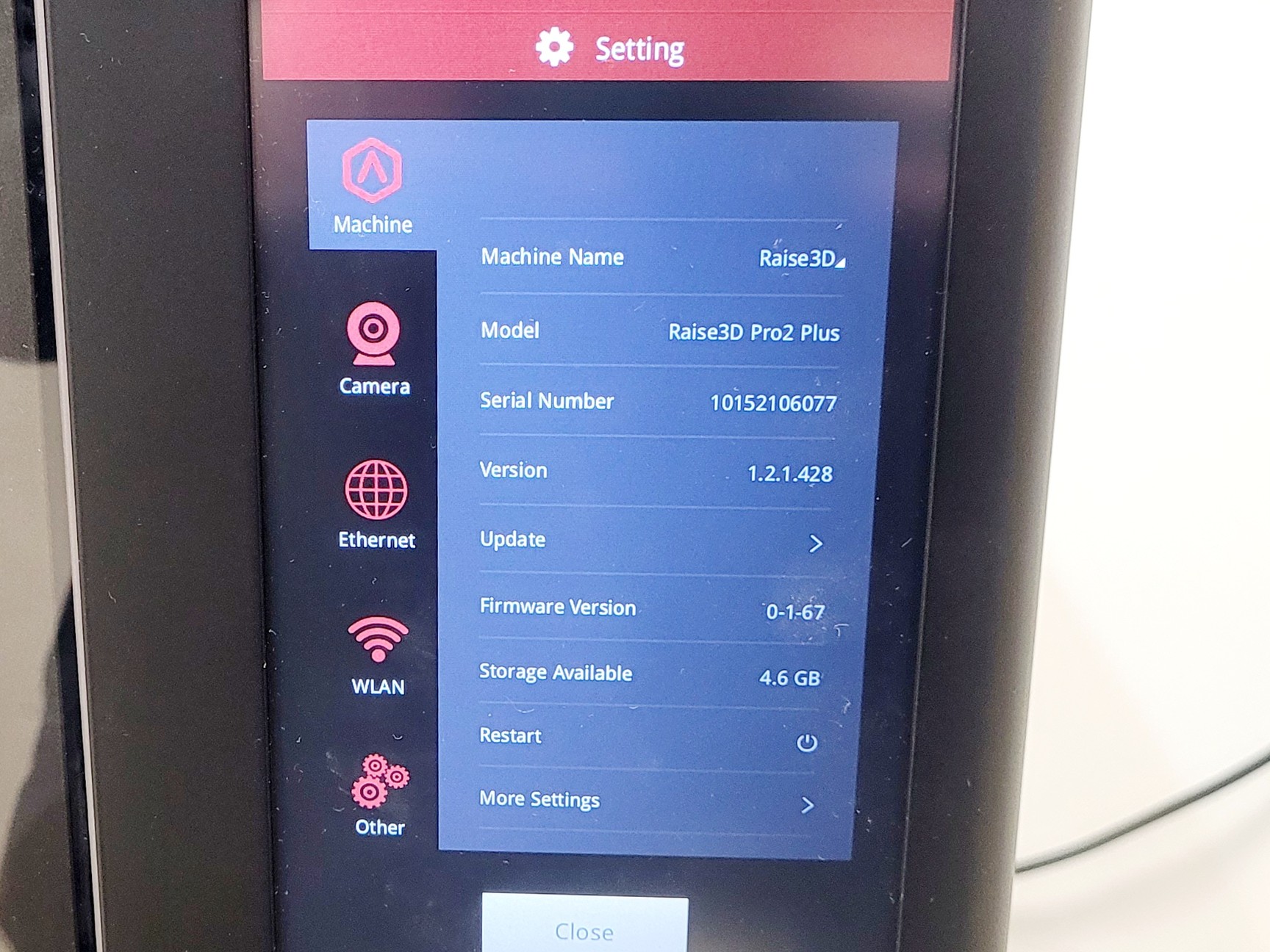 Image of Raise 3D Pro 2 Plus 3D Printer w/ PRIMAVALUE Spool Light Grey