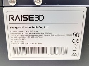 Thumbnail image of Raise 3D Pro 3 3D Printer w/ PLA, Arctic white, 1.75mm, 1kg
