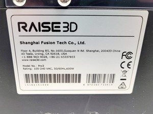 Thumbnail image of Raise 3D Pro 3 3D Printer