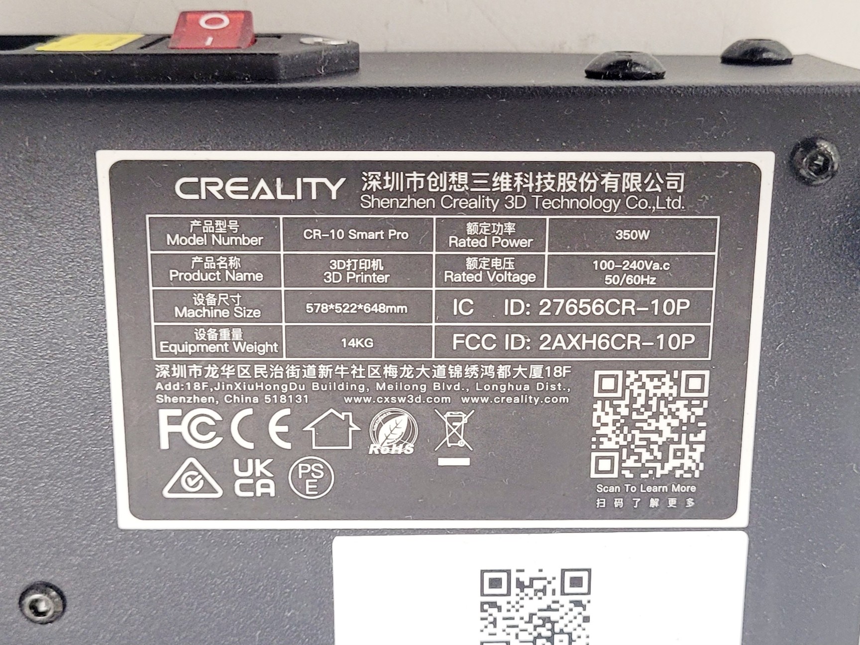 Image of Creality CR-10 Smart Pro 3D Printer 