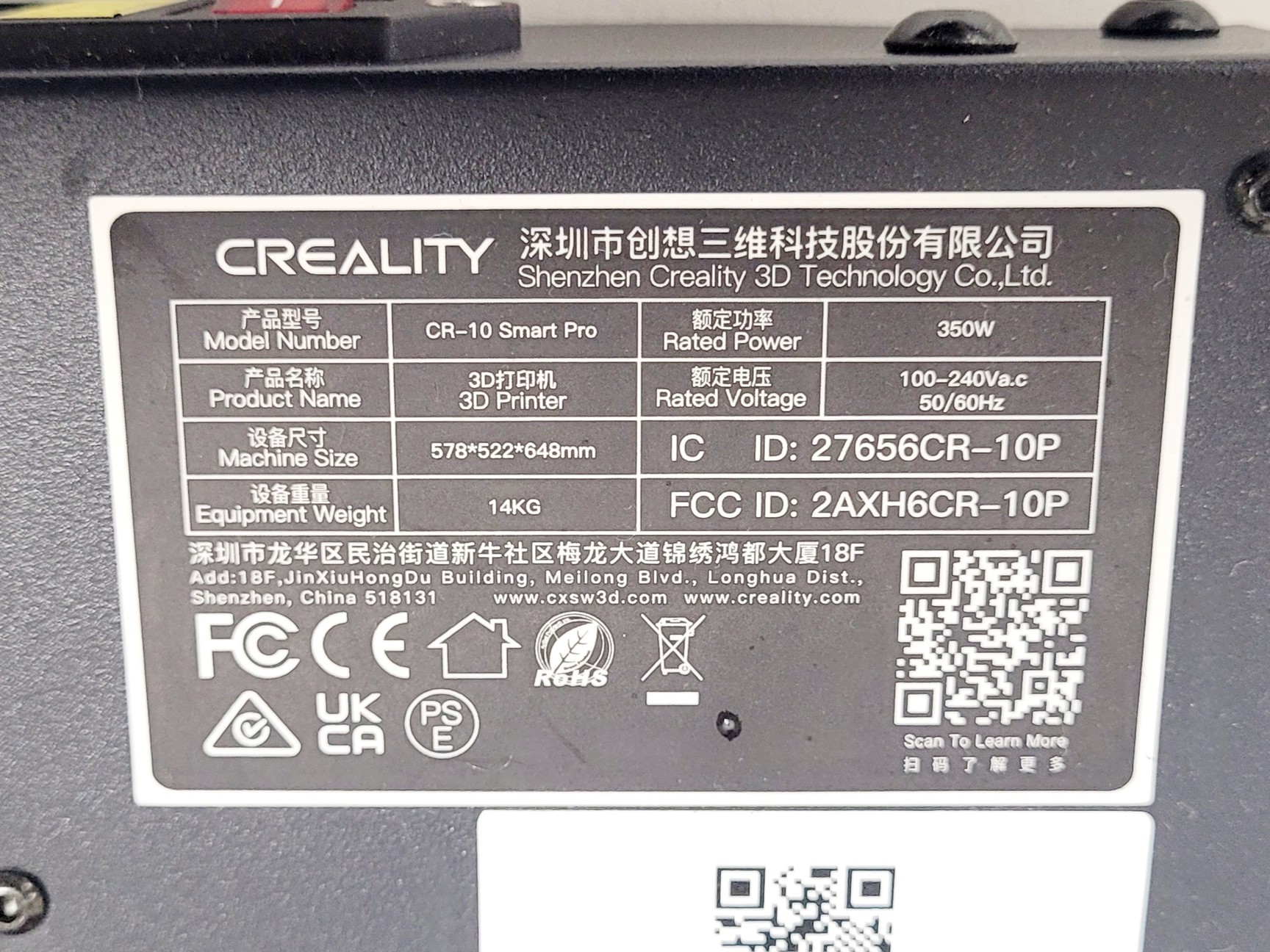 Image of Creality CR-10 Smart Pro 3D Printer