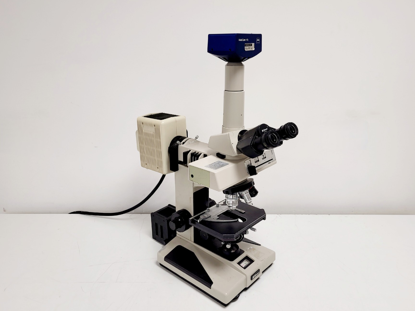 Image of Nikon EFD-3 Inverted Microscope w/ Zeiss Axiocam & 5 x Objectives 4/10/20/40 Flu