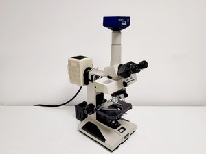 Thumbnail image of Nikon EFD-3 Inverted Microscope w/ Zeiss Axiocam & 5 x Objectives 4/10/20/40 Flu