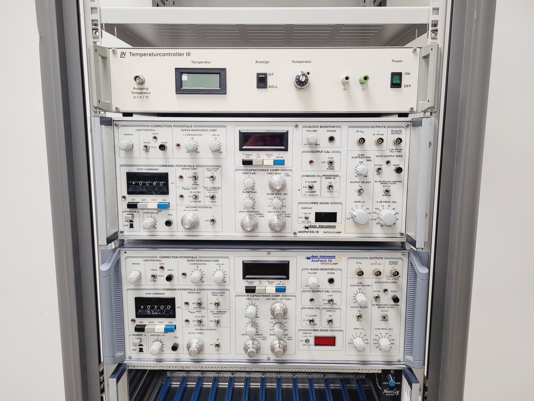 Image of Axopatch-1D Electrophysiology Rack w/ Digidata & Temp Controller