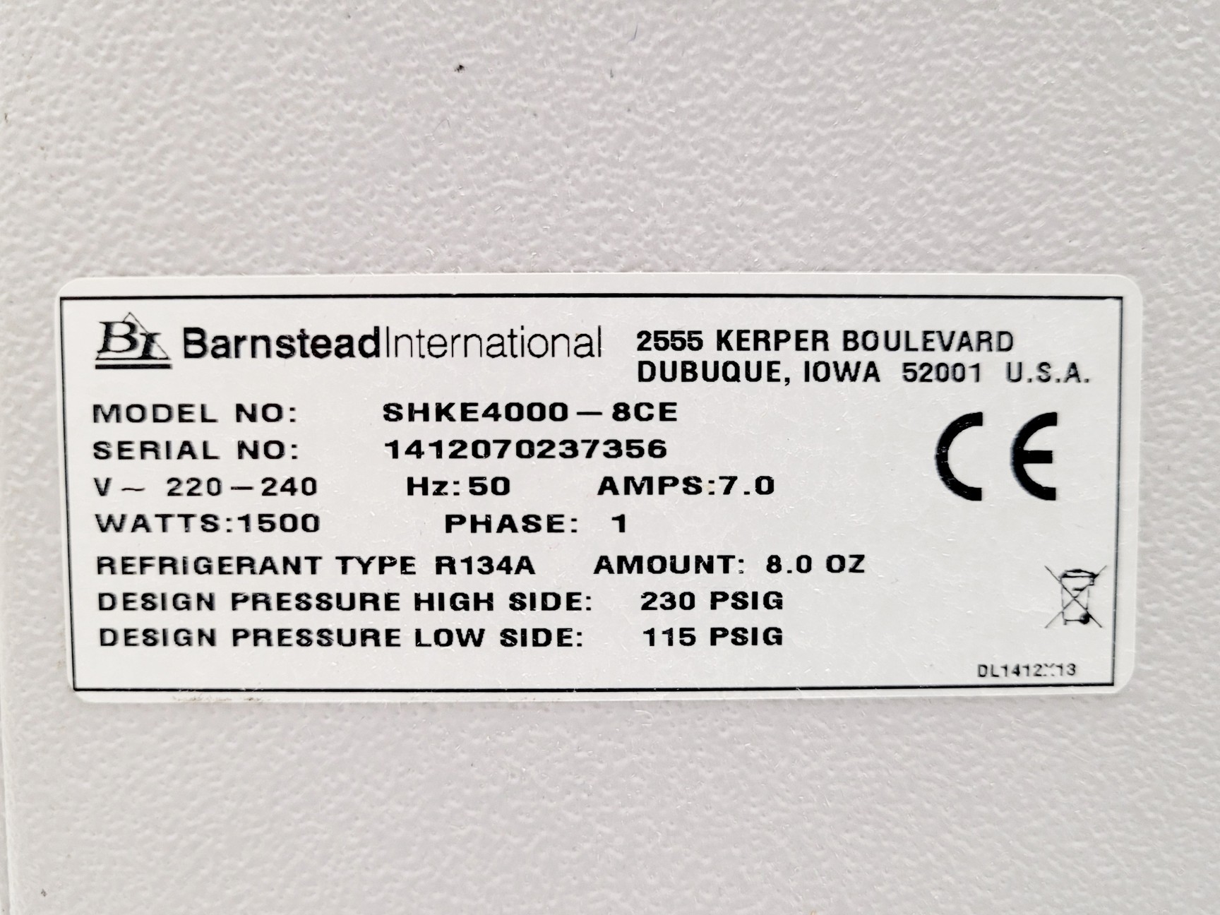 Image of Barnstead LabLine MaxQ 4000 E-Class Orbital Shaking Incubator Model SHKE4000-8CE