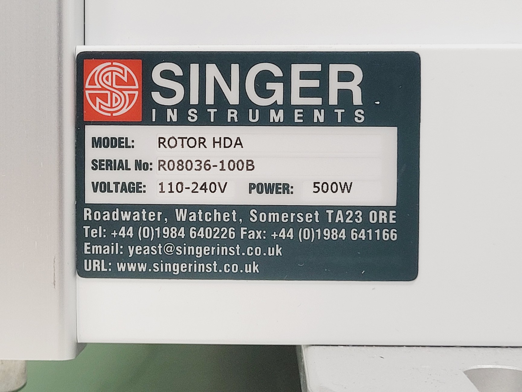 Image of Singer Robot Model Rotor-HDA w/ Junair OF302-4S & Werther CW 100/24 AL Lab