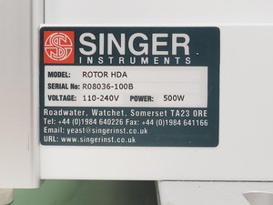 Thumbnail image of Singer Robot Model Rotor-HDA w/ Junair OF302-4S & Werther CW 100/24 AL Lab