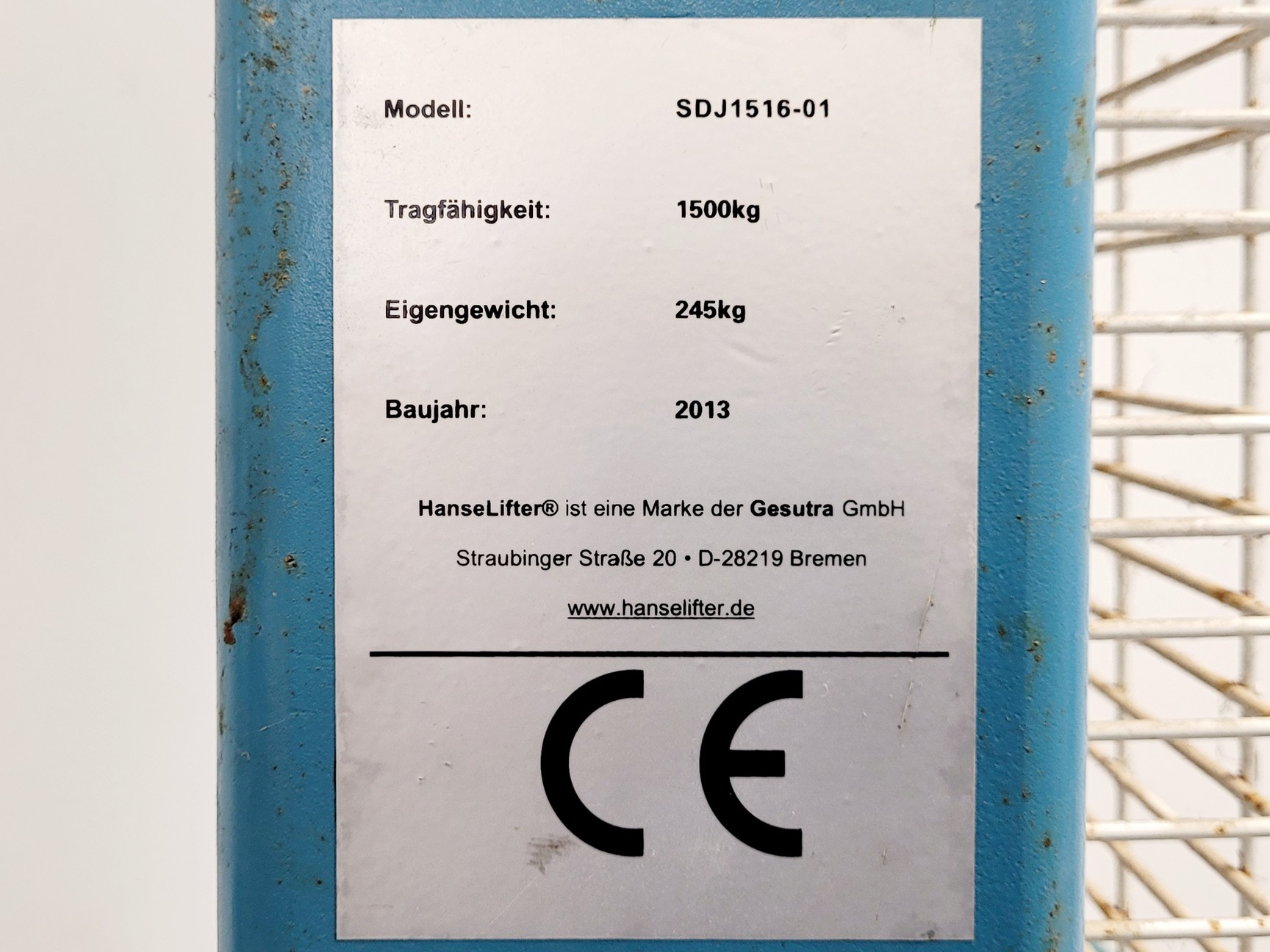 Image of HanseLifter Manual Stacker Model SDJ1516-01