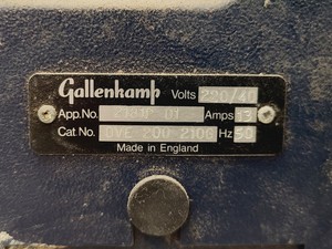 Thumbnail image of Gallenkamp Oven 300 Plus Series 2181P 01