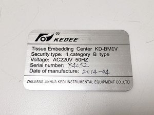 Thumbnail image of KEDEE KD-BM & BL Tissue Embedding & Cooling System Lab