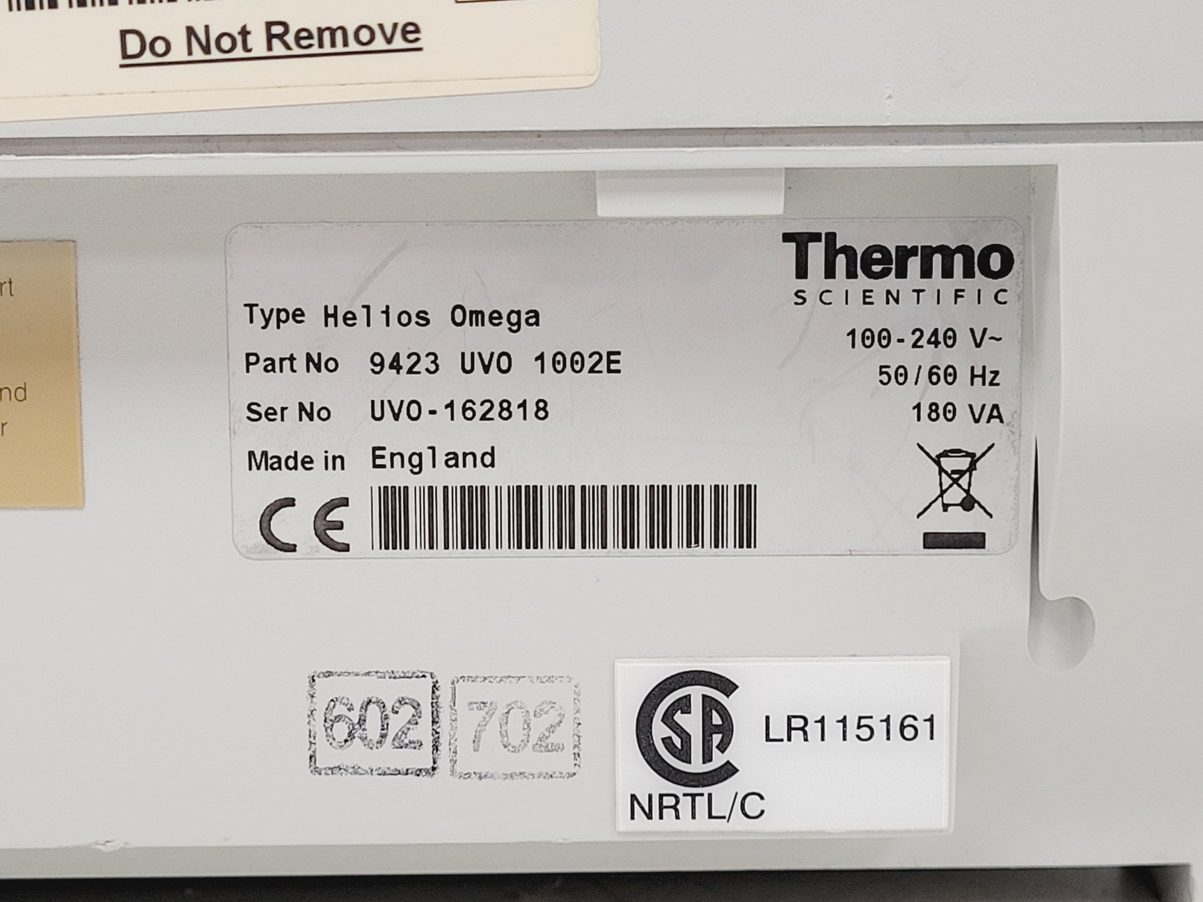 Image of Thermo Scientific Helios Omega UV-VIS Spectrophotometer Lab
