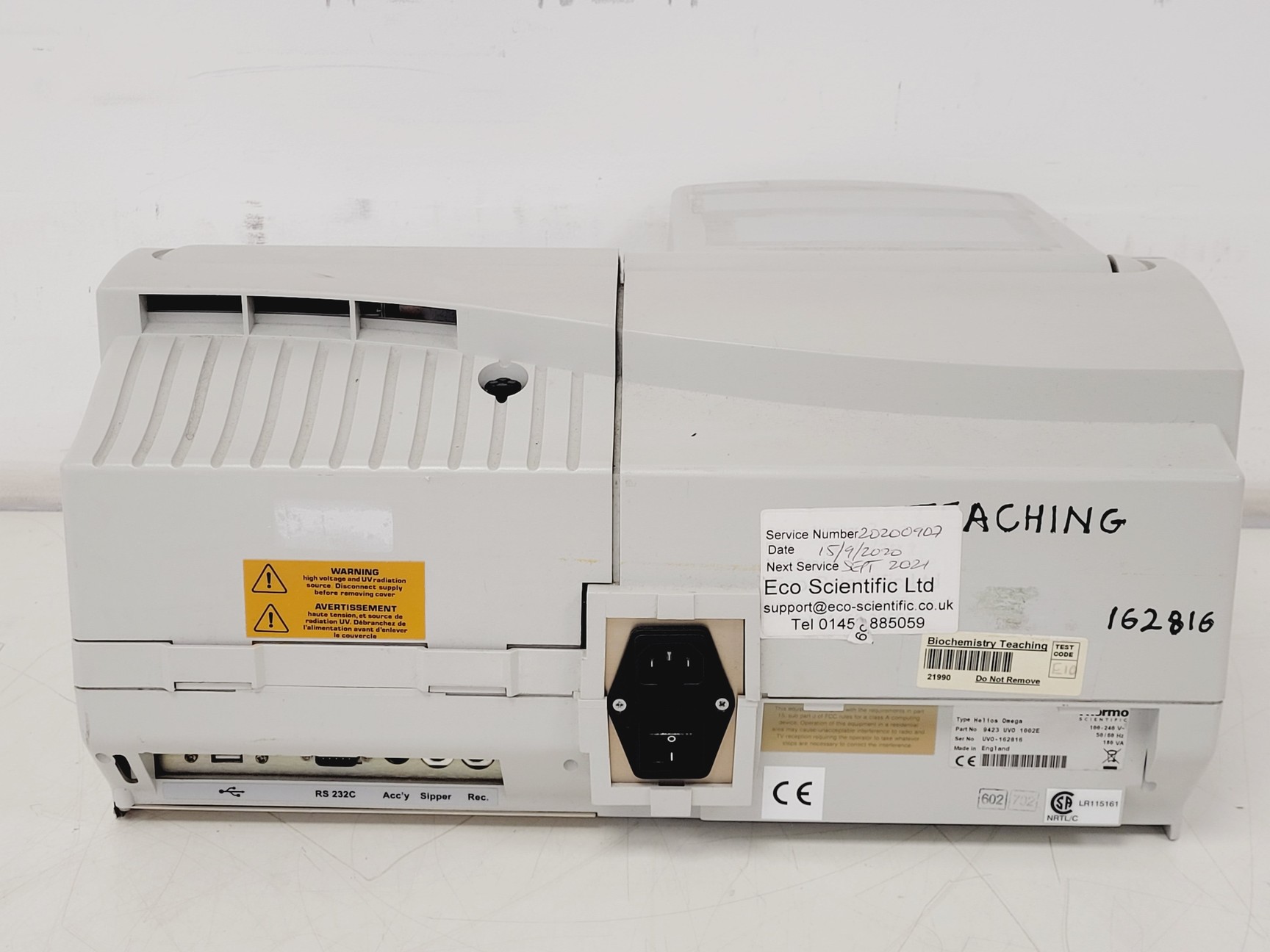 Image of Thermo Scientific Helios Omega UV-VIS Spectrophotometer Lab