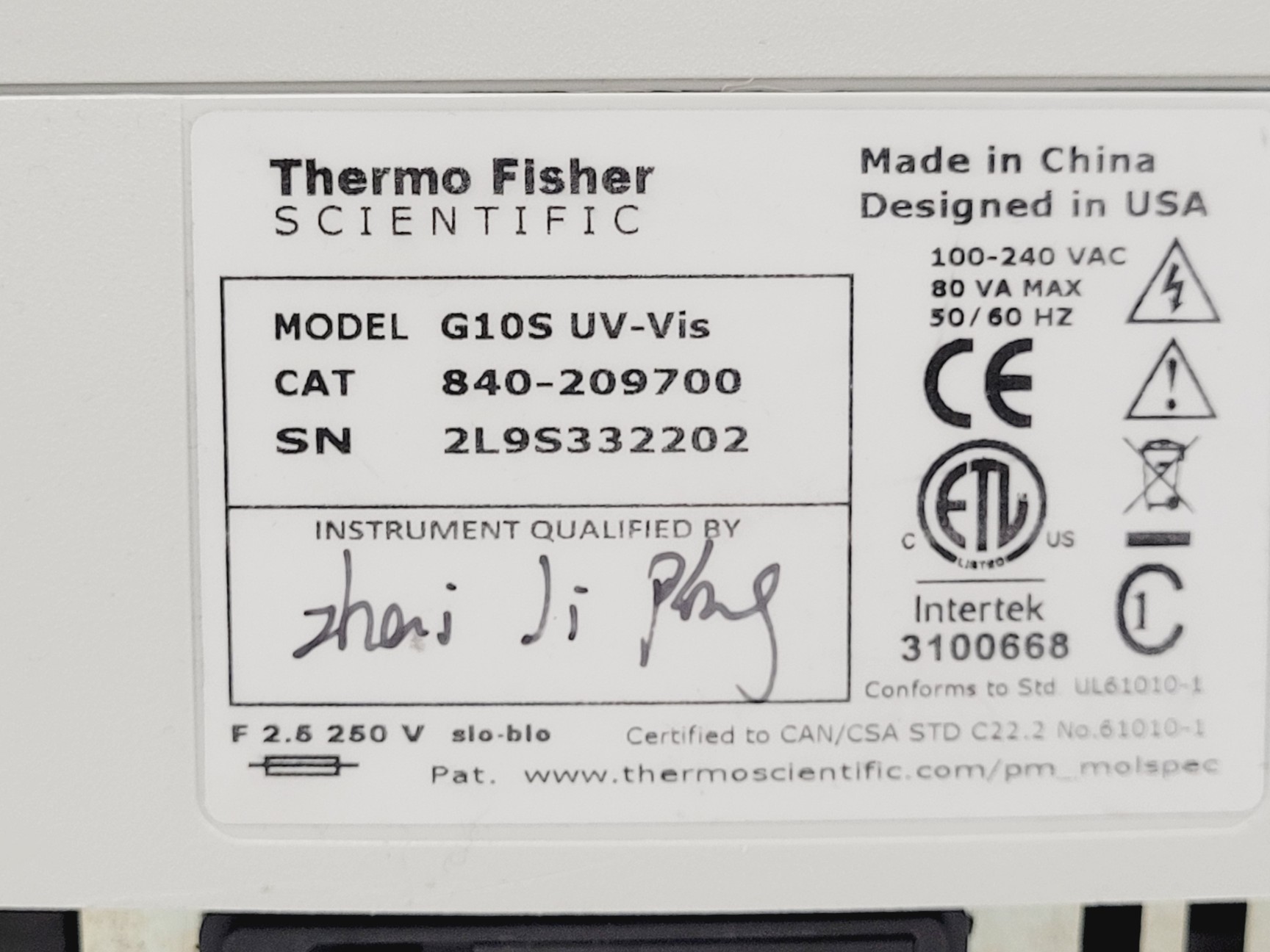 Image of Thermo Scientific GeneSys G10S UV-VIS Spectrophotometer Lab