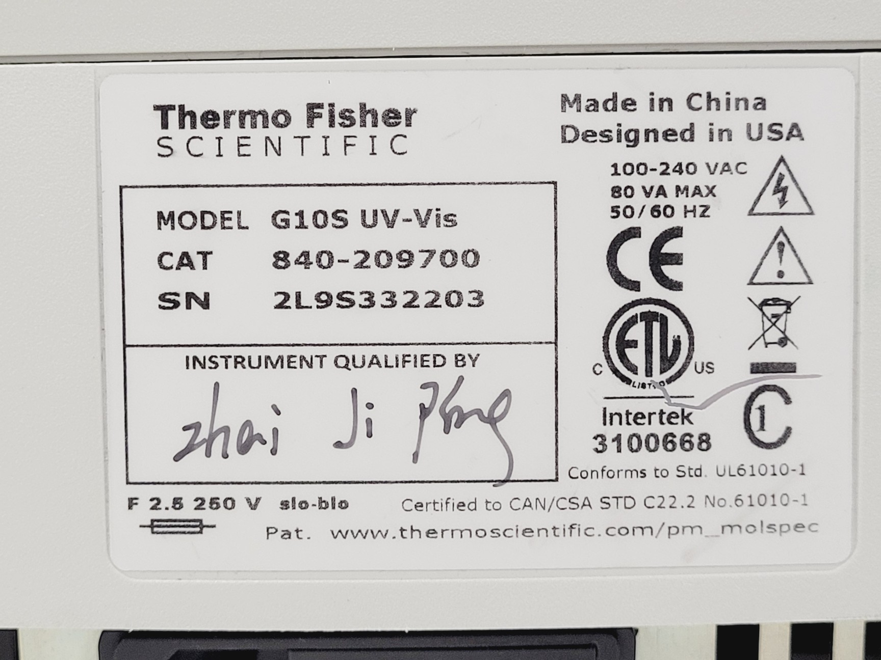 Image of Thermo Scientific GeneSys G10S UV-VIS Spectrophotometer Lab
