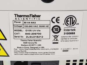 Thumbnail image of Thermo Scientific GeneSys G10S UV-VIS Spectrophotometer Lab