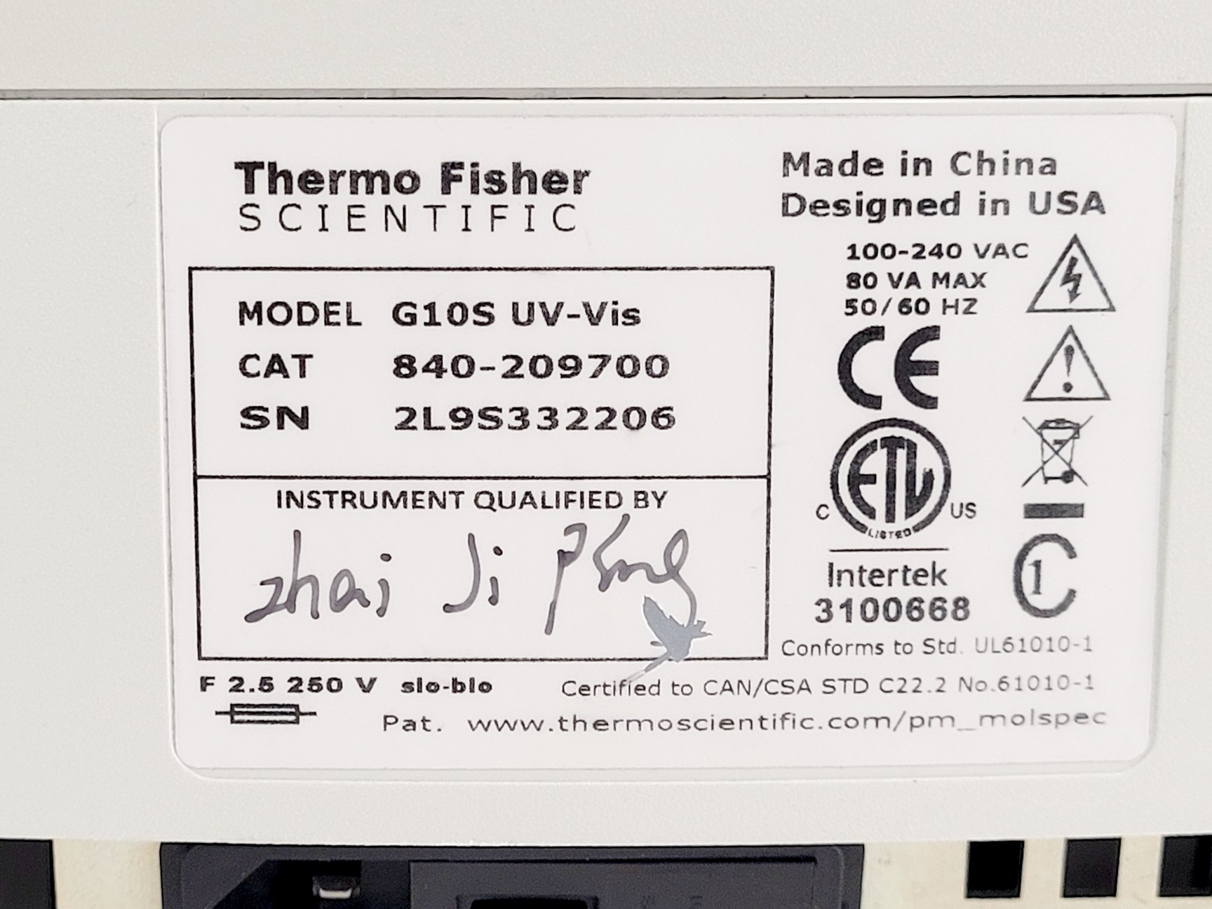 Image of Thermo Scientific GeneSys G10S UV-VIS Spectrophotometer Lab
