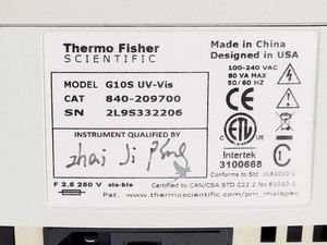 Thumbnail image of Thermo Scientific GeneSys G10S UV-VIS Spectrophotometer Lab
