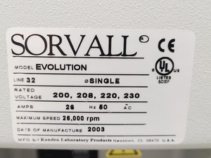 Thumbnail image of Sorvall Evolution RC Floorstanding Centrifuge Lab