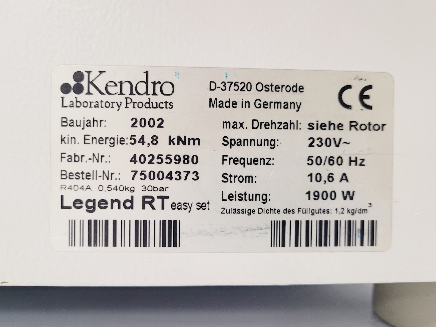 Image of Kendro Laboratory Products D-37520 Benchtop Centrifuge